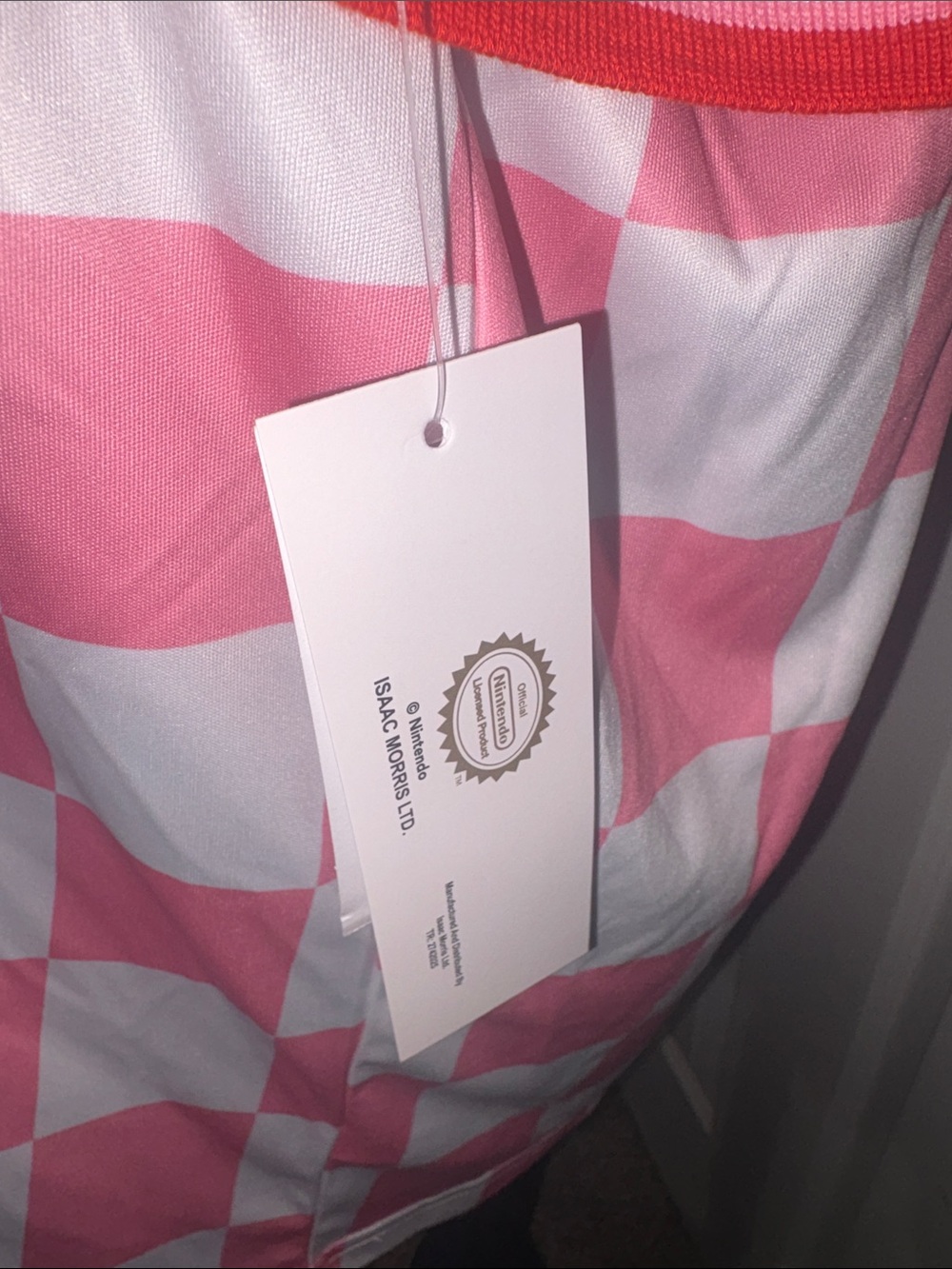 Mario Kart Checkered Sport Polo: Princess Peach NWT SZ MED - Picture 3 of 3